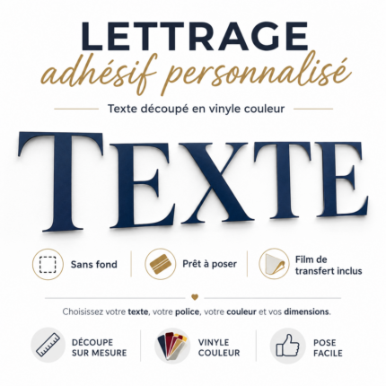 Lettrage adhésif personnalisé