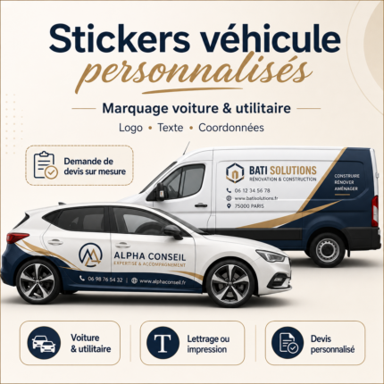Marquage voiture taille S : Clio / C3 / 208...
