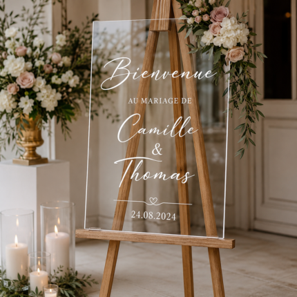 Panneau mariage lettrage sticker personnalisé